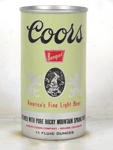 1964 Coors Banquet Beer 11oz 51-25 Flat Top Golden Colorado