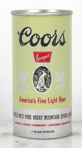 1969 Coors Banquet Beer 7oz 240-03 Flat Top Golden Colorado