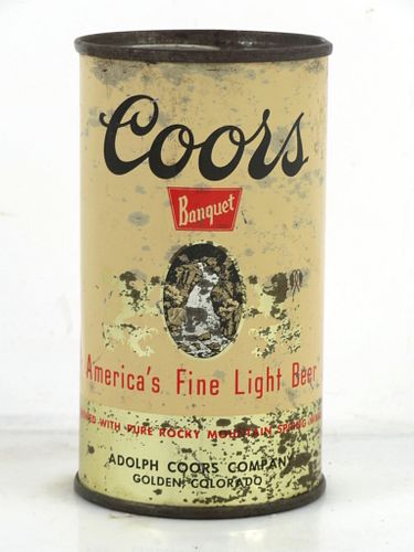1950 Coors Banquet Beer 12oz 51-20.0v Unpictured Flat Top Golden Colorado