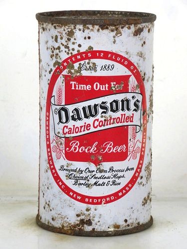 1959 Dawson's Calorie Controlled Bock Beer 12oz 53-24 Flat Top New Bedford Massachusetts