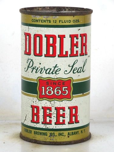 1953 Dobler Private Seal Beer 12oz 54-12v2 Flat Top Albany New York