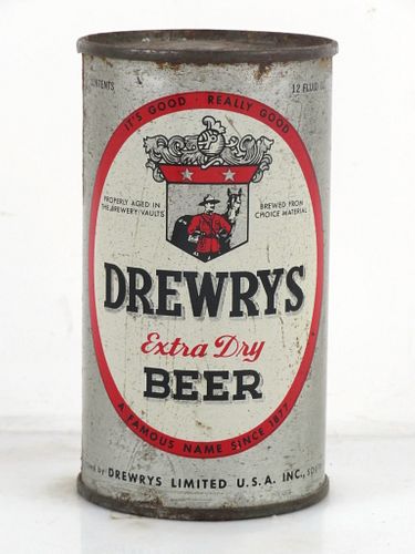1953 Drewrys Extra Dry Beer 12oz 56-02.1 Flat Top South Bend Indiana