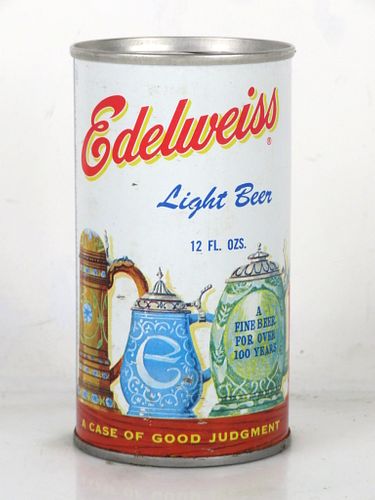 1971 Edelweiss Light Beer 12oz T61-18 Ring Top Dubuque Iowa