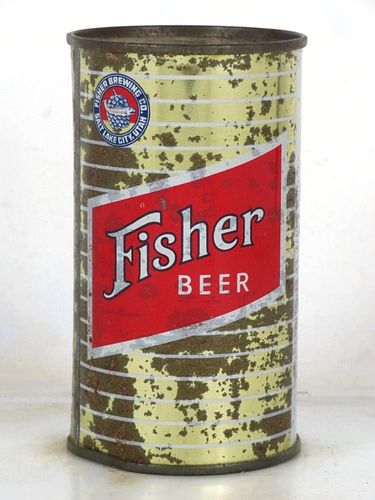 1952 Fisher Beer 12oz 63-38.2b Flat Top Salt Lake City Utah