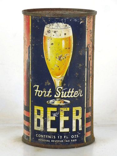 1937 Fort Sutter Beer 12oz 66-29 Flat Top San Francisco California