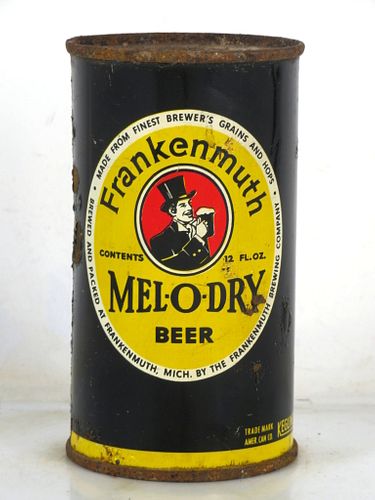 1952 Frankenmuth Mel-O-Dry Beer 12oz Flat Top Can 66-30 Michigan 
