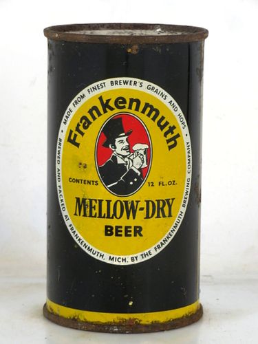 1952 Frankenmuth Mellow-Dry Beer 12oz Flat Top Can 66-28 Michigan 