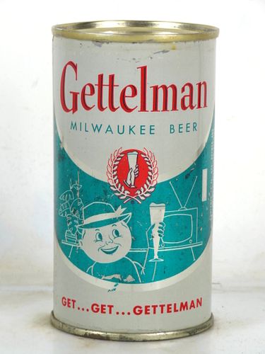 1958 Gettelman Milwaukee Beer 12oz Flat Top Can 69-23 