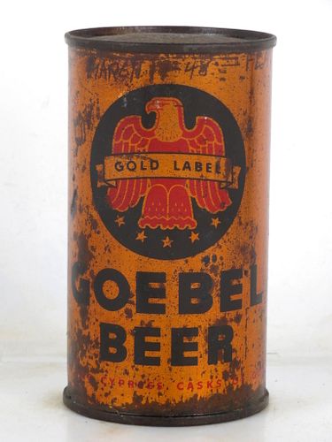 1948 Goebel Beer OI Opening Instruction Can V2 Detroit 
