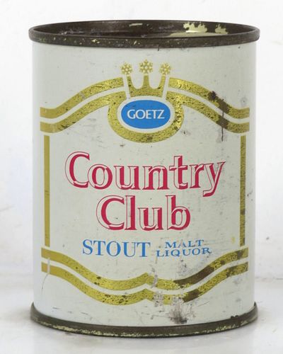 1960 Goetz Country Club Stout Malt Liquor 8oz 240-37.2 Flat Top St. Joseph Missouri