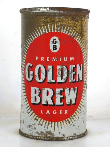 1958 Golden Brew Beer 12oz Flat Top Grace Bros. Santa Rosa California 