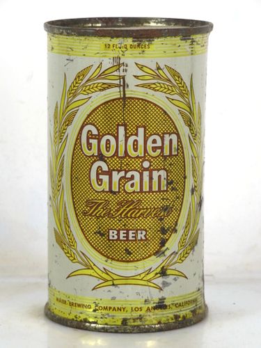 1957 Golden Grain Beer 12oz 73-14.3 Flat Top Los Angeles California