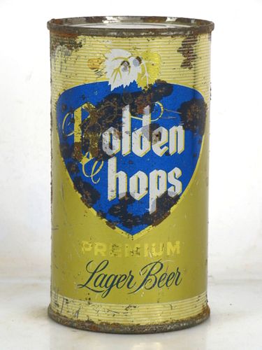 1958 Golden Hops Premium Lager Beer 12oz 73-20 Flat Top Santa Rosa California