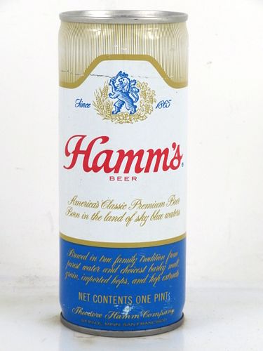 1974 Hamm's Beer 16oz One Pint T152-25v Unpictured Ring Top Saint Paul Minnesota