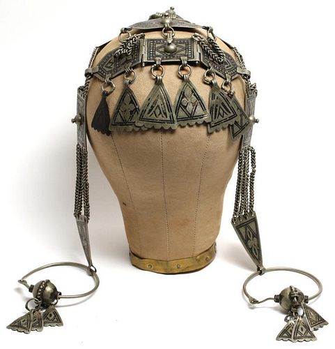 North African Tribal Chain Metal Headdress