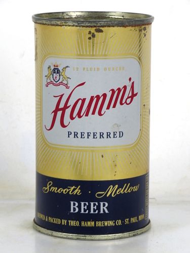 1953 Hamm's Preferred Beer 12oz Flat Top Can St Paul Minnesota 