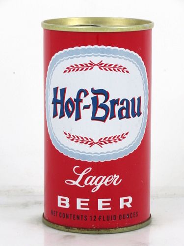 1969 Hof-Brau Beer 12oz Ring Top General Los Angeles California