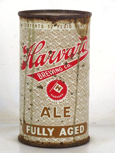 1952 Harvard Beer 12oz Flat Top Can 80-30 Lowell Massachusetts 