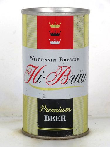 1969 Hi-Brau Premium Beer 12oz T76-05.2a Ring Top Monroe Wisconsin