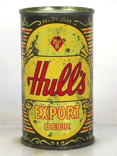 1952 Hull's Export Beer 12oz 84-24 Flat Top New Haven Connecticut