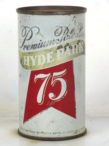 1951 Hyde Park 75 Premium Pale Beer 12oz 84-33 Flat Top Saint Louis Missouri