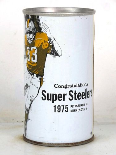 1975 Iron City Beer Super Steelers 12oz T79-25 Ring Top Pittsburgh Pennsylvania