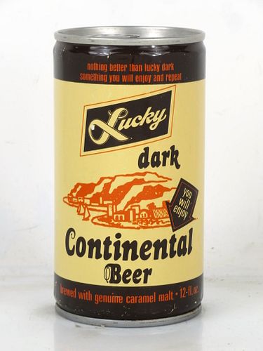 1975 Lucky Dark Continental Beer 12oz T90-06 Ring Top San Francisco California