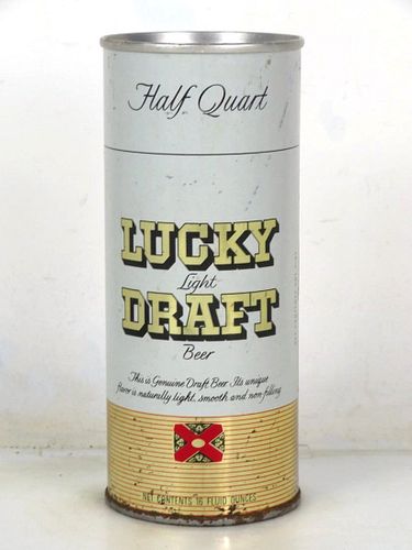 1969 Lucky Draft Beer 16oz One Pint T155-17 Ring Top San Francisco California
