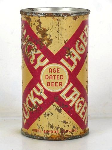 1948 Lucky Lager Beer 12oz 93-12 Flat Top San Francisco California