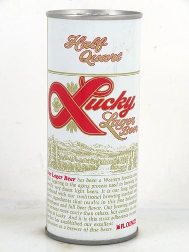 1971 Lucky Lager Beer 16oz One Pint T155-32 Ring Top Pueblo Colorado
