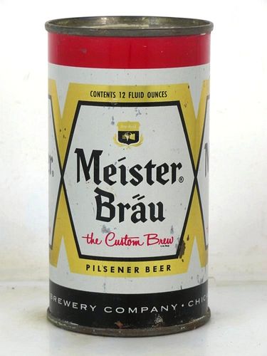 1959 Meister Brau Custom Beer 12oz 98-38 Flat Top Chicago Illinois