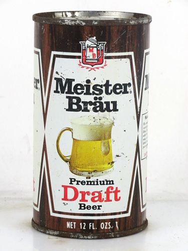 1968 Meister Bräu Draft Beer 12oz 99-10 Flat Top Chicago Illinois