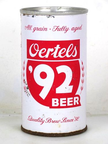 1964 Oertel's '92 Beer 12oz T98-39z Zip Top Louisville Kentucky