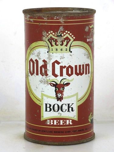 1957 Old Crown Bock Beer 12oz 105-20 Flat Top Fort Wayne Indiana