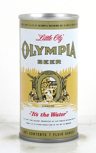 1969 Olympia Beer 7oz T29-08 Ring Top Tumwater Washington