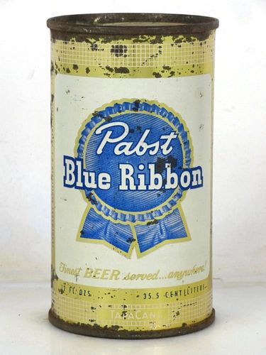 1955 Pabst Beer 12oz Flat Top Can 111.34 Milwaukee 