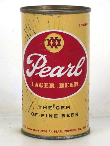 1956 Pearl Beer 12oz Flat Top Can 112-40 San Antonio Texas 