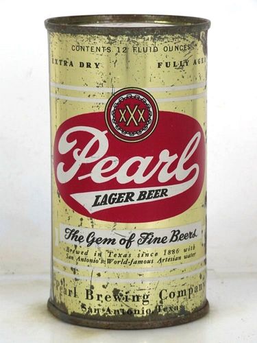 1956 Pearl Lager Beer 12oz 112-39.1 Flat Top San Antonio Texas