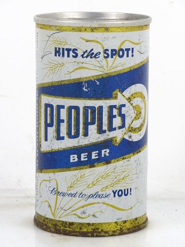 1963 Peoples Beer 12oz 113-08.a1 Flat Top Oshkosh Wisconsin