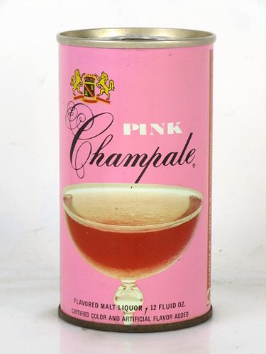 1970 Pink Champale Malt Liquor 12oz T54-38 Ring Top Trenton New Jersey