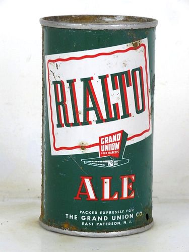 1956 Rialto Ale 12oz 124-33 Flat Top Trenton New Jersey