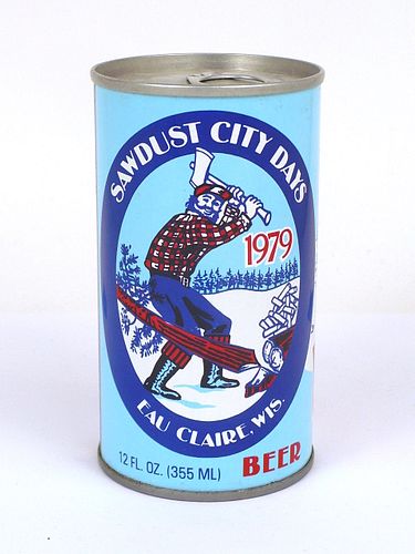 1979 Sawdust City Days Beer 12oz T117-27 Ring Top Eau Claire Wisconsin