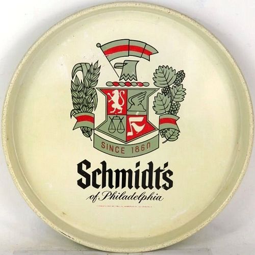 1969 Schmidt's Of Philadelphia Light Beer 14 inch tray Philadelphia Pennsylvania