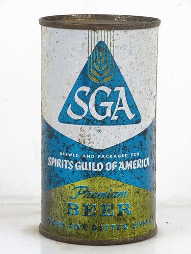 1963 SGA Beer 12oz 132-34 Flat Top Chicago Illinois
