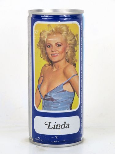 1976 Tennent's Lager Beer (Linda in blue) 15½oz Ring Top Glasgow Glasgow City
