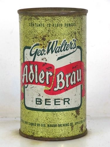 1954 Walter's Adler Brau Beer 12oz Can Appleton Wisconsin 