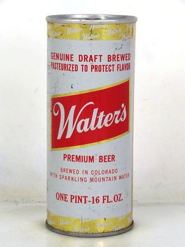 1970 Walter's Premium Beer 16oz One Pint T169-03 Ring Top Pueblo Colorado