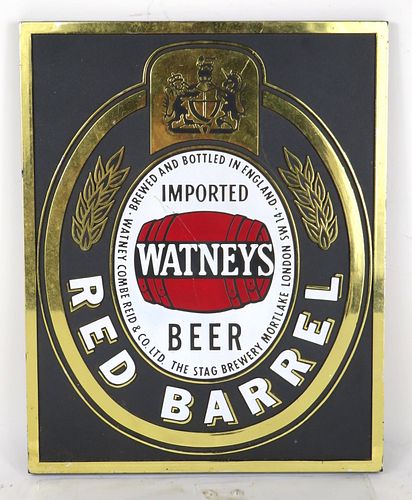 1990 Watney's Red Barrel Beer Plastic Easel Back London London