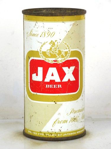 1955 Jax Beer 10oz Flat Top Can New Orleans, Louisiana New Orleans Louisiana