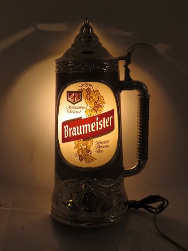 1970s Braumeister Beer Lighted Sign Heileman La Crosse Wisconsin